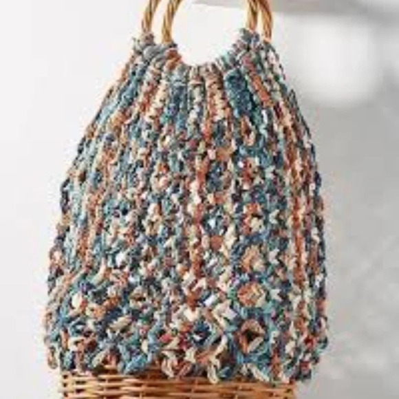 NWOT Serpui Marie Macreme Basket Bag - Picture 2 of 7